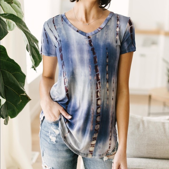 Bamboo Blues Tie Dye Top - Picture 2 of 12